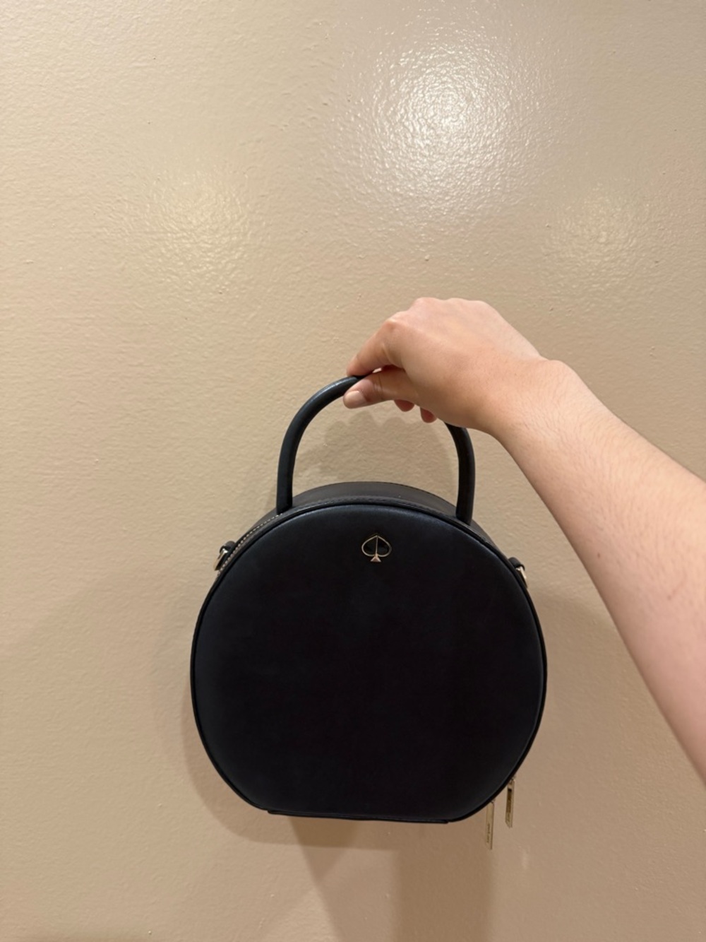 kate spade Black Round Mini Top-Handle Bag